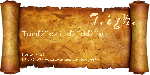 Turóczi Ádám névjegykártya
